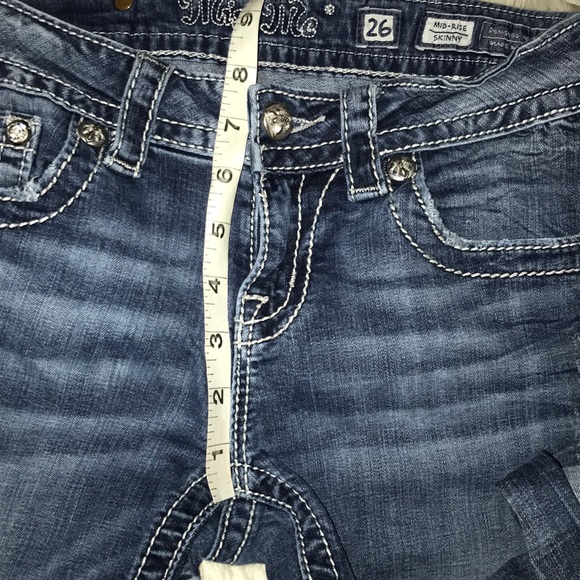 Miss Me Fleur de Lis Mid-Rise Skinny Jeans - Picture 6 of 7